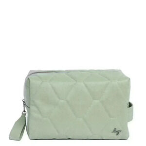 LUG Bumper Satin Luxe VL (Vegan Leather) Cosmetic Case / Toiletry Case in Sage